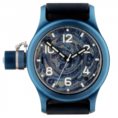 AGAT 195 Titanium blue 46 mm Titanium Damascus Dial