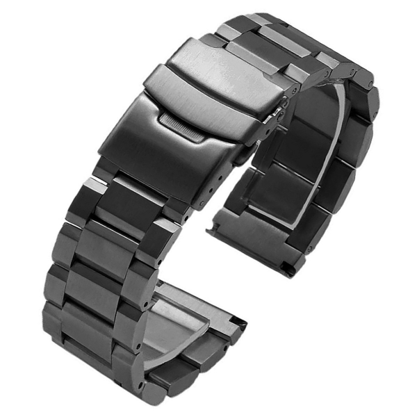 Stainless steel black watch bracelet BR-02 - Image 1