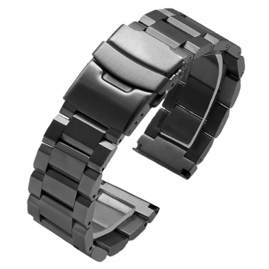Stainless steel black watch bracelet BR-02